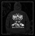 Marduk Men's Panzer Division Zippered Hoodie - Black Band Merchandise Sweatshirt With Sleeve Graphics